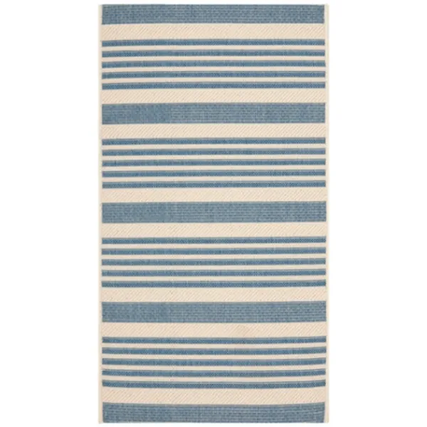 Outdoor Rugs-Kirkland's Home Courcy Transitional Outdoor Accent Rug Blue
