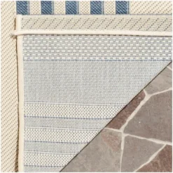 Outdoor Rugs-Kirkland's Home Courcy Transitional Outdoor Accent Rug Blue