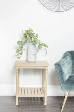Accent & End Tables-Kirkland's Home Crate Shelf Side Table Tan