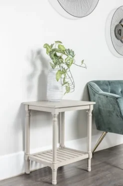 Accent & End Tables-Kirkland's Home Crate Shelf Side Table Gray