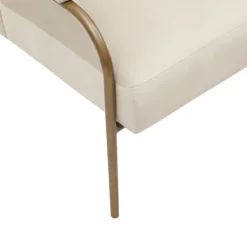 Accent Chairs-Kirkland's Home Cream And Gold Channeled Accent Chair Ivory