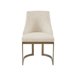 Dining Chairs-Kirkland's Home Cream And Gold Modern Dining Chairs, Set Of 2 Tan