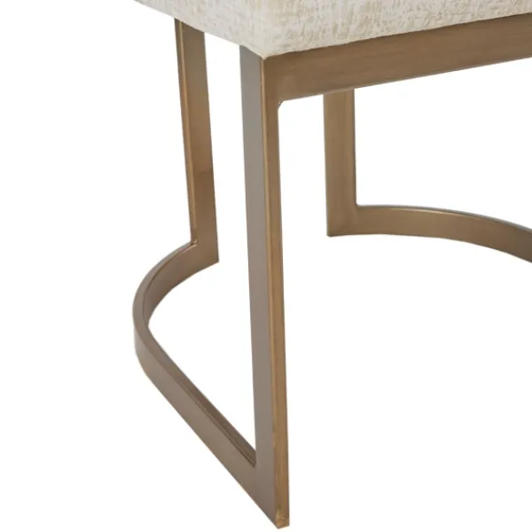 Dining Chairs-Kirkland's Home Cream And Gold Modern Dining Chairs, Set Of 2 Tan