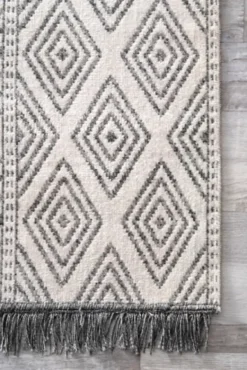 Outdoor Rugs-Kirkland's Home Cream And Gray Miriam Striped Outdoor Rug, 8X10 Gray/Ivory