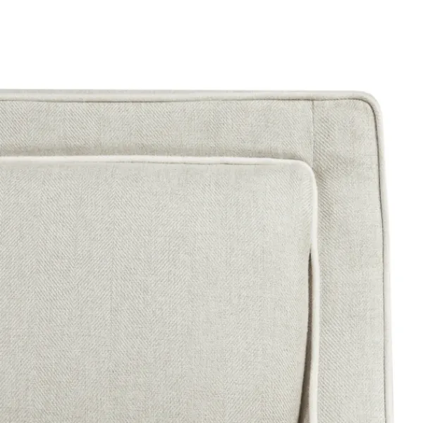 Accent Chairs-Kirkland's Home Cream And White Contrast Welting Accent Chair Ivory