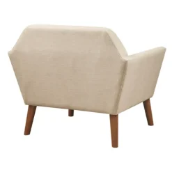 Accent Chairs-Kirkland's Home Cream Button Tufted Upholstered Accent Chair Tan