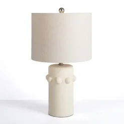 Table Lamps-Kirkland's Home Cream Ceramic Knobs Table Lamp Ivory