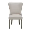 Dining Chairs-Kirkland's Home Cream Curved Back Upholstered Dining Chair Ivory