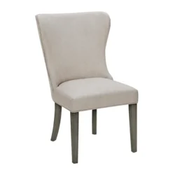 Dining Chairs-Kirkland's Home Cream Curved Back Upholstered Dining Chair Ivory
