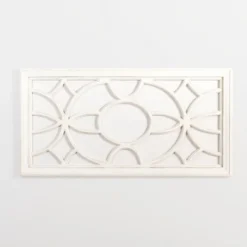 Wall Plaques-Kirkland's Home Cream Decorative Wood Wall Plaque White