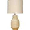 Table Lamps-Kirkland's Home Cream Dipped Two-Toned Ceramic Table Lamp White