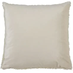 Pillows-Kirkland's Home Cream Faux Lamb Fur Pillow White