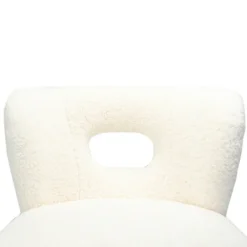 Accent Chairs-Kirkland's Home Cream Fluffy Wingback Accent Chair White