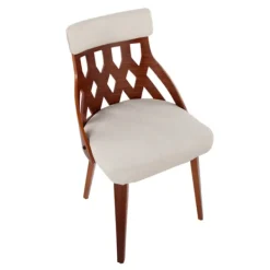 Dining Chairs-Kirkland's Home Cream Lattice Back 2-Pc. Dining Chair Set White