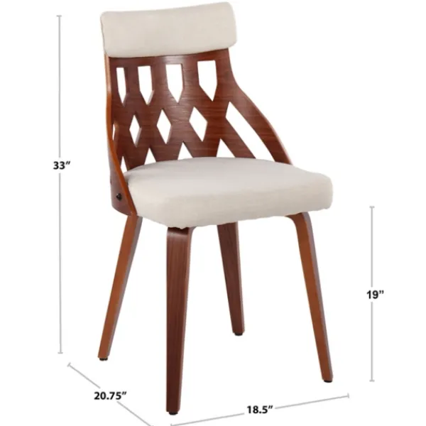 Dining Chairs-Kirkland's Home Cream Lattice Back 2-Pc. Dining Chair Set White