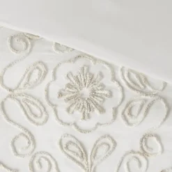 Comforters-Kirkland's Home Cream Medallion California King Comforter Set White