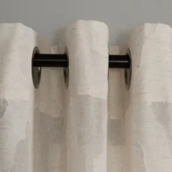 Curtains & Drapes-Kirkland's Home Cream Ogival Sheer Single Curtain Panel, 84 In. Ivory