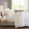 Bed Sheets-Kirkland's Home Cream Rich Cooling Cotton Queen Sheet Set Ivory