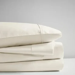 Bed Sheets-Kirkland's Home Cream Rich Cooling Cotton Queen Sheet Set Ivory