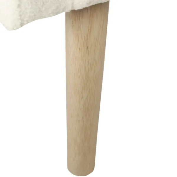 Accent Chairs-Kirkland's Home Cream Sherpa Upholstered Barrel Accent Chair Ivory