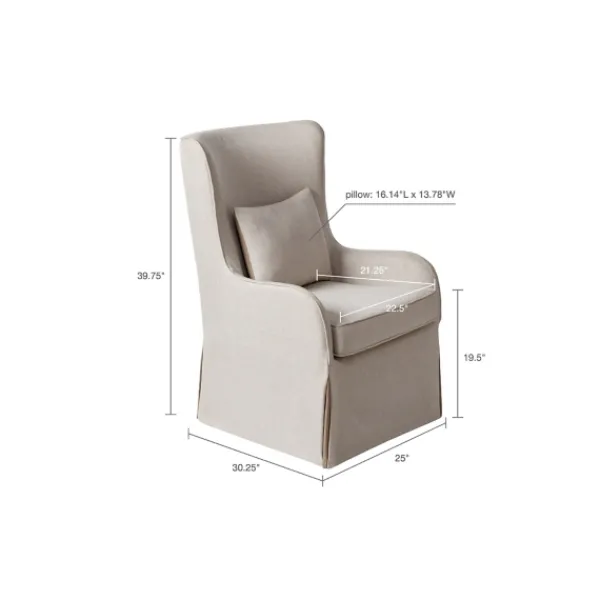 Accent Chairs-Kirkland's Home Cream Slipcovered Accent Chair Ivory