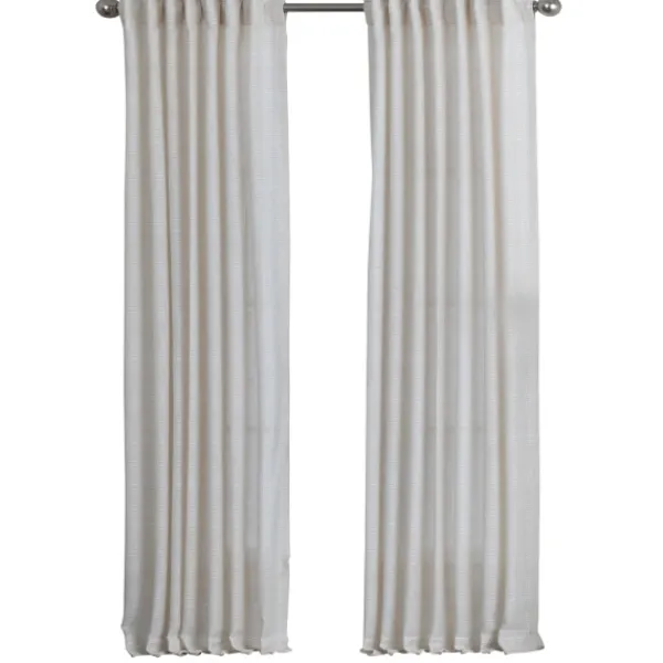 Curtains & Drapes-Kirkland's Home Cream Solid Pleated Single Curtain Panel, 84 In. White