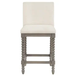 Bar Stools & Counter Height Stools-Kirkland's Home Cream Spindle Legs Counter Stool Ivory