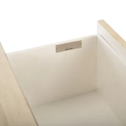 Nightstands-Kirkland's Home Cream Square Wood Nightstand White