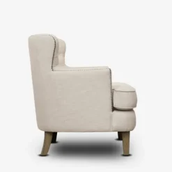 Accent Chairs-Kirkland's Home Cream Tufted Armchair With Lumbar Pillow Ivory