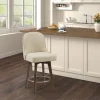 Bar Stools & Counter Height Stools-Kirkland's Home Cream Tufted Back Swivel Counter Stool Ivory