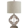 Table Lamps-Kirkland's Home Cream Tuscany Sculptured Base Table Lamp White