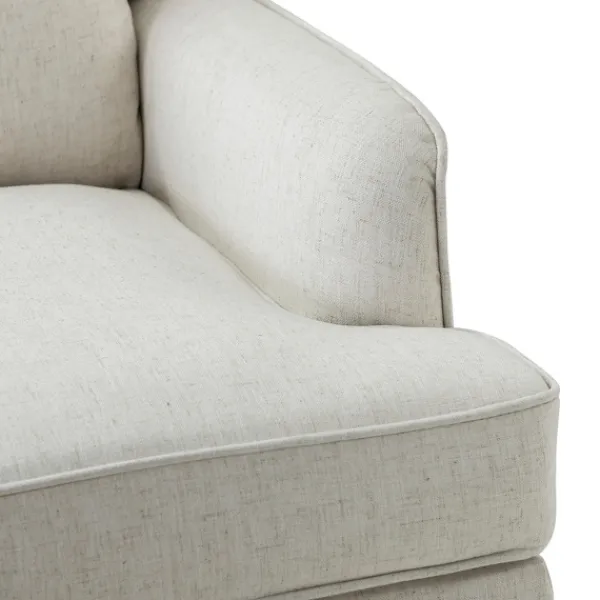 Accent Chairs-Kirkland's Home Cream Upholstered Wingback Rocking Chair Ivory