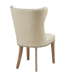 Dining Chairs-Kirkland's Home Cream Wing Back Nailhead Dining Chairs, Set Of 2 Ivory