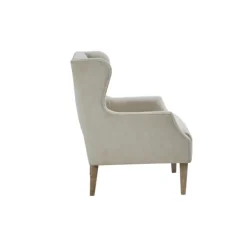 Accent Chairs-Kirkland's Home Cream Wingback Martha Stewart Accent Chair Ivory