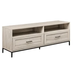 Tv Stands & Media Consoles-Kirkland's Home Cream Wood 2-Drawer Tv S D Tan