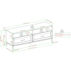 Tv Stands & Media Consoles-Kirkland's Home Cream Wood 2-Drawer Tv S D Tan
