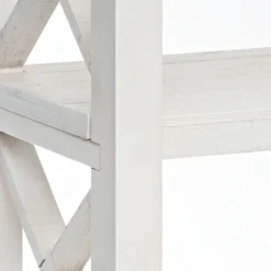 Accent & End Tables-Kirkland's Home Cream Wooden Plank Side Table Ivory