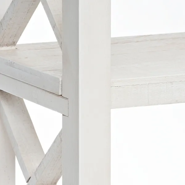 Accent & End Tables-Kirkland's Home Cream Wooden Plank Side Table Ivory