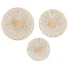 Wall Plaques-Kirkland's Home Cream Woven Dried Plant Wall Sculptures, Set Of 3 Ivory/Tan