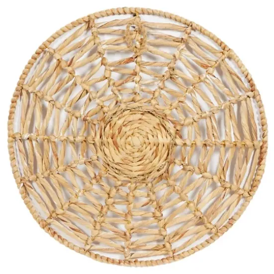 Wall Plaques-Kirkland's Home Cream Woven Dried Plant Wall Sculptures, Set Of 3 Ivory/Tan