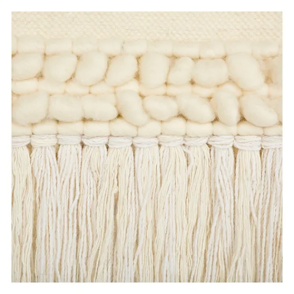 Wall Plaques-Kirkland's Home Cream Woven Fringe Macrame Wall Hanging Ivory