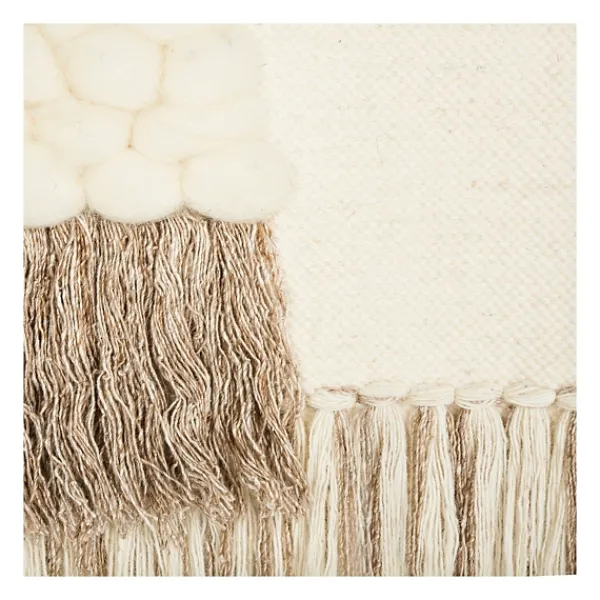 Wall Plaques-Kirkland's Home Cream Woven Layered Textured Macrame Wall Hanging Ivory