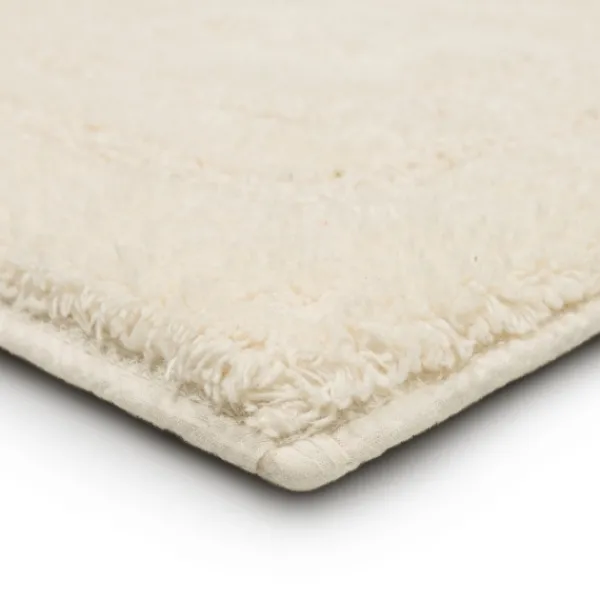 Bathroom Rugs-Kirkland's Home Creme Plush Reversible Cotton Bath Mat, 60 In. Ivory