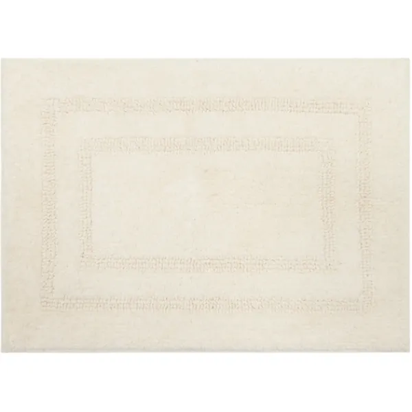 Bathroom Rugs-Kirkland's Home Creme Plush Reversible Cotton Bath Mat, 34 In. Ivory