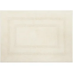 Bathroom Rugs-Kirkland's Home Creme Plush Reversible Cotton Bath Mat, 45 In. Ivory