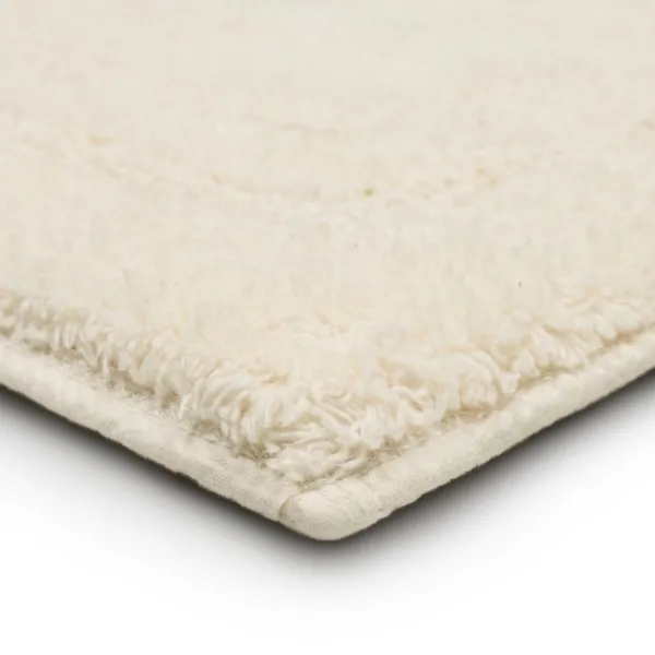 Bathroom Rugs-Kirkland's Home Creme Plush Reversible Cotton Bath Mat, 45 In. Ivory