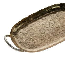 Decorative Trays-Kirkland's Home Crimped Edge 2-Pc. Decorative Tray Set Gold