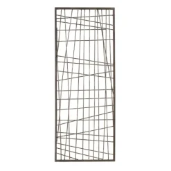 Wall Plaques-Kirkland's Home Crosshatch Metal Frame Plaque Brown