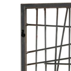 Wall Plaques-Kirkland's Home Crosshatch Metal Frame Plaque Brown