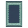 Outdoor Rugs-Kirkland's Home Crown Border Jenn Outdoor Rug, 6X9 Blue/Green
